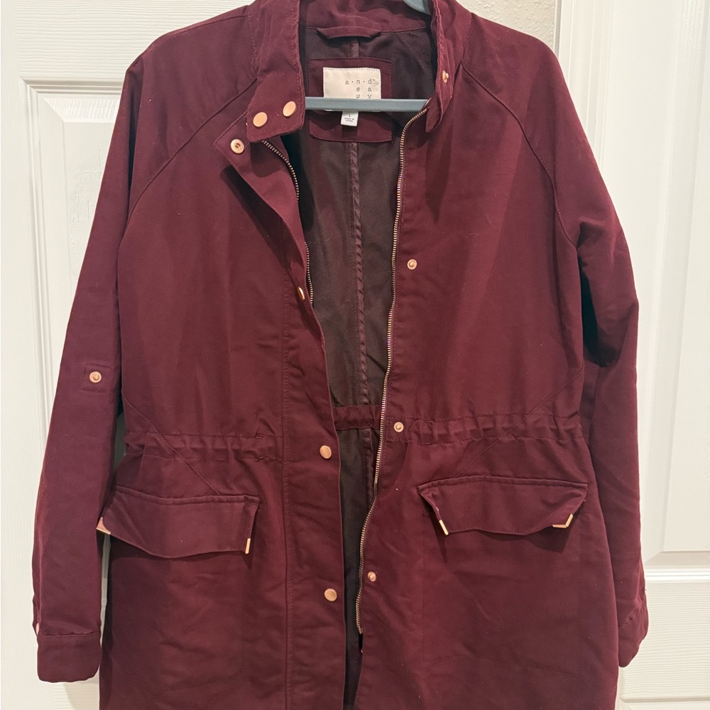 a new day Women's Deep Red Utility Jacket